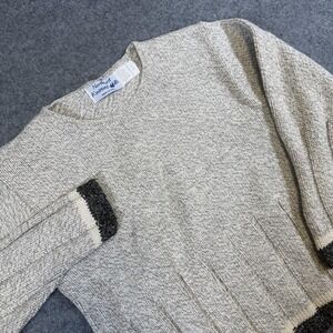 Northeast Knitting Mills Crewneck Sweater Kids 10-12 Gray Cotton Pullover USA